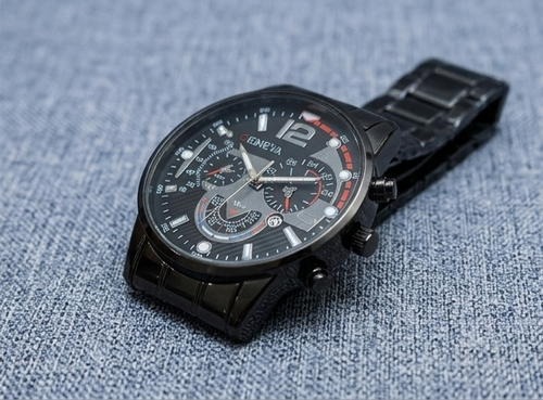 Blackout Chrono Stealth Watch – Matte Black Gunmetal Dial