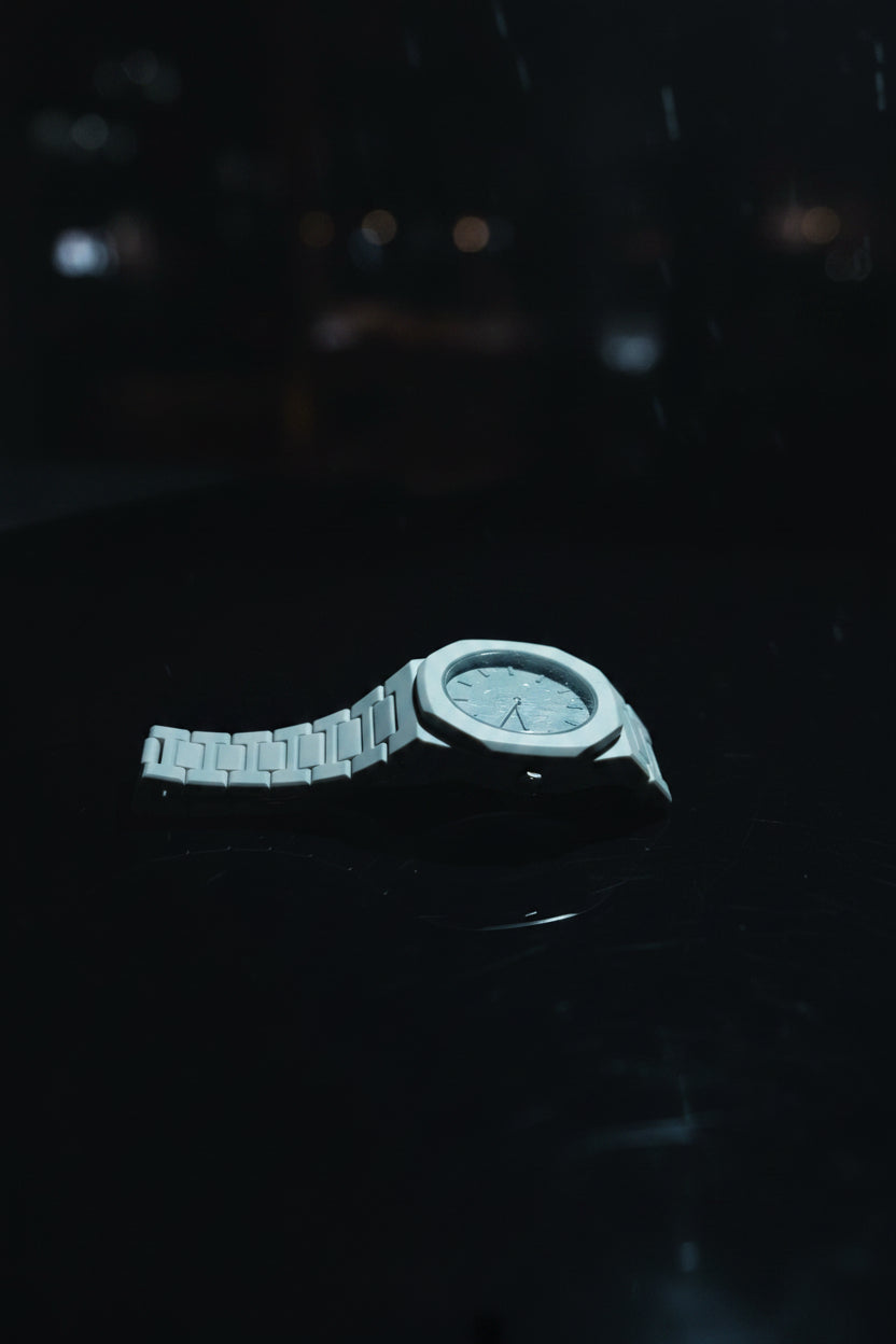 Grey Ghost Stealth Matte Watch – Minimalist Octagonal Timepiece